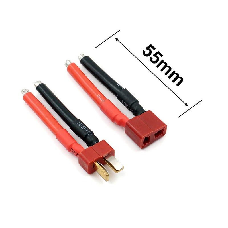 elechawk 3 Pairs T Plug Connector Female and Male Deans with 12AWG Silicon Wire for RC Lipo Battery Cable Drone - Image 2